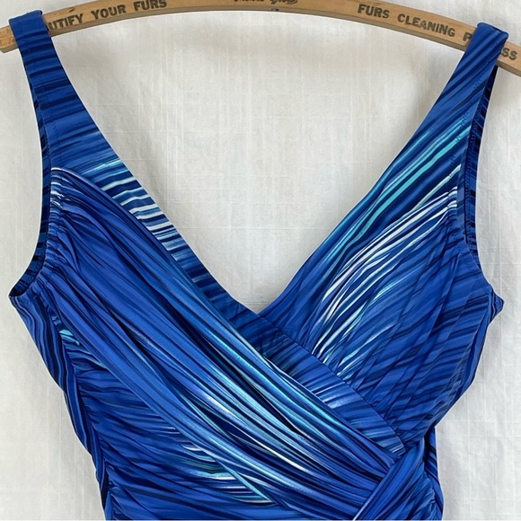 GOTTEX One Piece Swimsuit blues ruching vibrant - Picture 2 of 16
